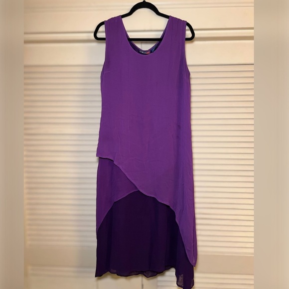 Phool Dresses & Skirts - Vintage 90s Phool Draped Sleeveless Bias Cut Midi Dress size large FairyCore